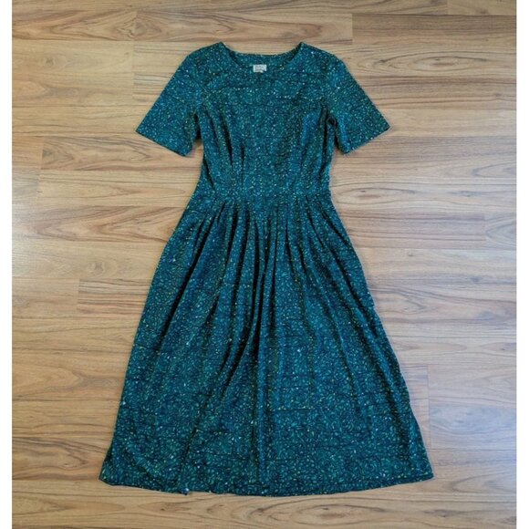 Vintage 60s Soft Nylon Shelton Stroller Green Retro Floral 2 Piece Dress Set A1 - Picture 11 of 16